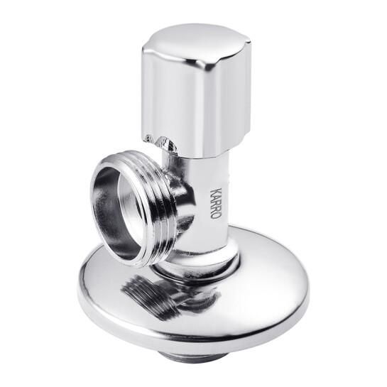 Головне фото - Кран приладовий для підключення Karro 1/2"х3/4" ЗЗ хромований KR-3019