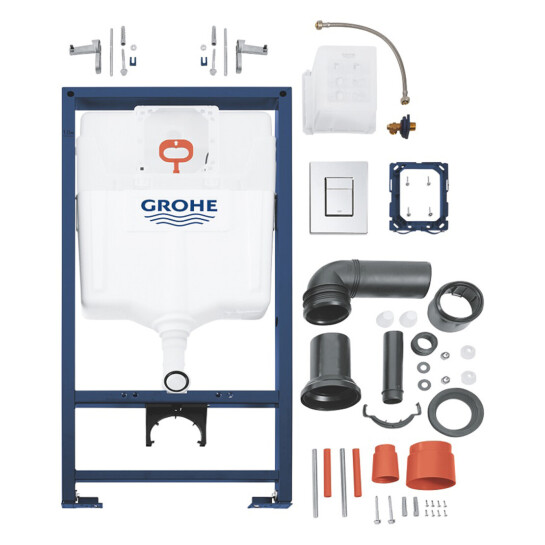 Додаткове фото - Комплект 4 в 1: Інсталяція Grohe Rapid SL 3 в 1 38772001 + Унітаз безобідковий Kroner Armada WHI513636 TORNADO (38772001KA51T)