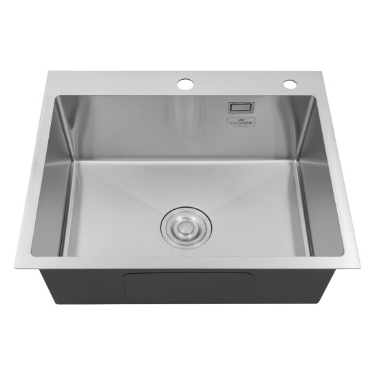 Додаткове фото - Комплект кухонна мийка Kroner Gebürstet-6050HM + змішувач Küche-C031BLK + дозатор Spender-016