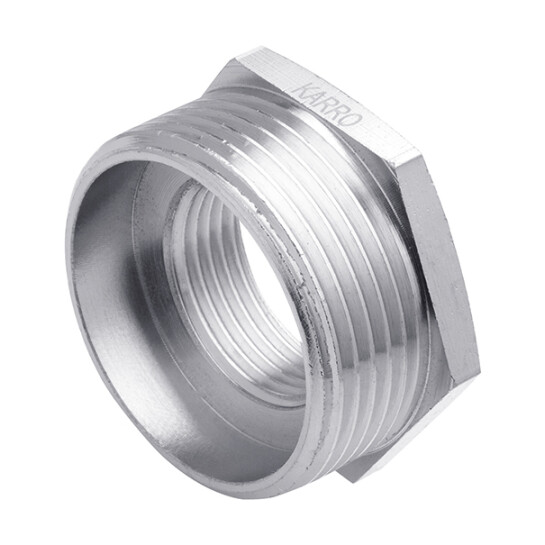 Головне фото - Футорка Karro 1 1/4"х3/4" ЗВ нікельована KR-3115