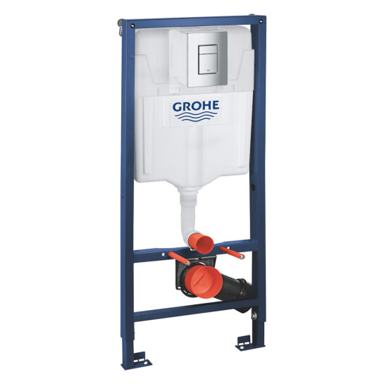 Додаткове фото - Комплект 4 в 1: Інсталяція Grohe Rapid SL 3 в 1 38772001 + Унітаз безобідковий Kroner Harz WHI493736 TORNADO (38772001KH49T)