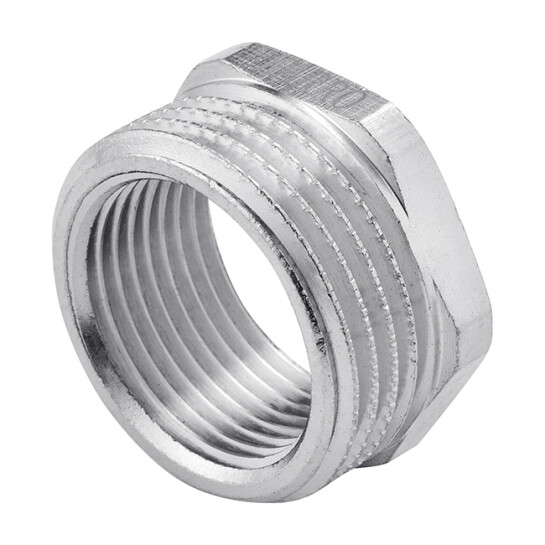 Головне фото - Футорка Karro 1 1/4"х1" ЗВ нікельована KR-3115