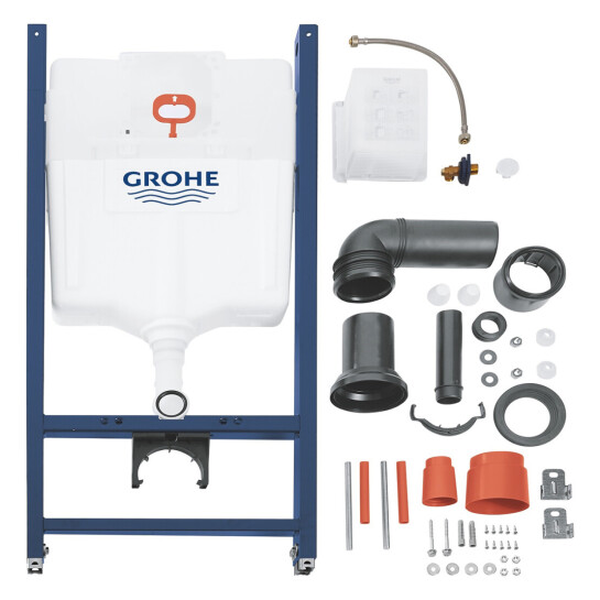 Додаткове фото - Комплект 4 в 1: Інсталяція GROHE Solido 3 в 1 3884966Q + Унітаз безобідковий Kroner Armada WHI513636 TORNADO (3884966KA51T)