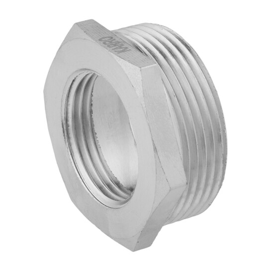Головне фото - Футорка Karro 1 1/2"х1" ЗВ нікельована KR-3115