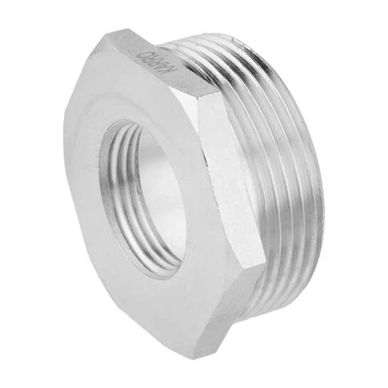 Головне фото - Футорка Karro 1 1/2"х3/4" ЗВ нікельована KR-3115