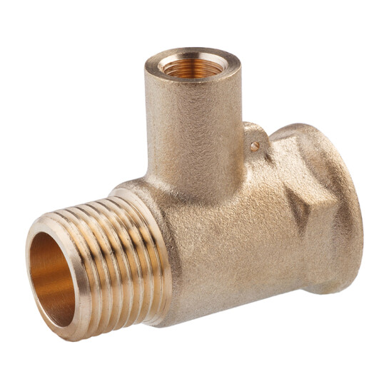 Головне фото - Трійник посилений LexLine 1/2"х1/2''хМ10 ЗВВ латунний УК0243-В