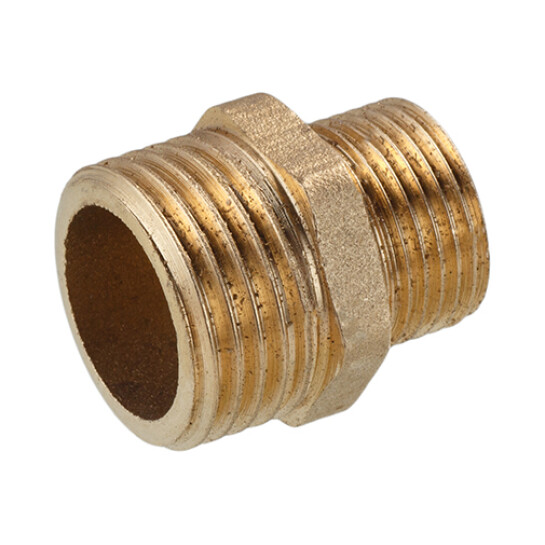 Головне фото - Ніпель перехідний посилений LexLine 1/2"х3/8" ЗЗ латунний УК0540-В