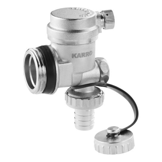 Головне фото - Зливна група для колектора Karro 1" РЗ нікельована KR-1129