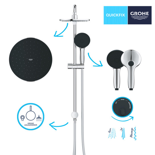 Додаткове фото - Душова система Grohe QuickFix Vitalio Start 200 26991001