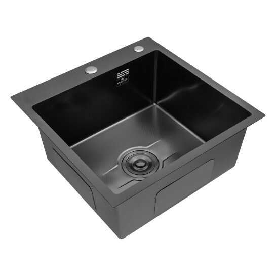 Додаткове фото - Кухонна мийка Kroner KRP Derby - 5050HM PVD (2,5/0,5 мм)