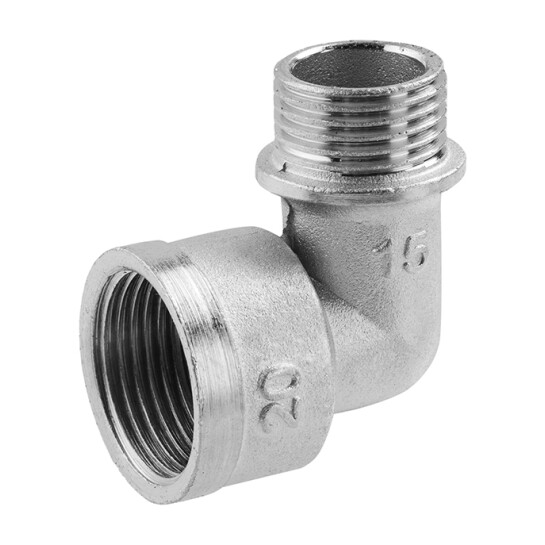 Головне фото - Кутник перехідний посилений LexLine 3/4"х1/2" ВЗ нікельований НК0104-В