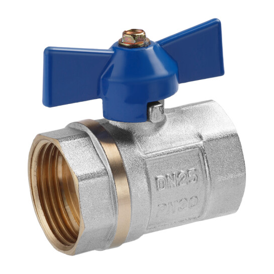 Головне фото - Кран кульовий Valves 1" ВВ PN30 синій метелик