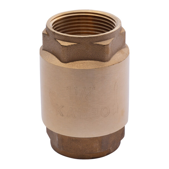 Головне фото - Зворотиій клапан Karro 1 1/4" ВВ з латунним штоком KR-6120