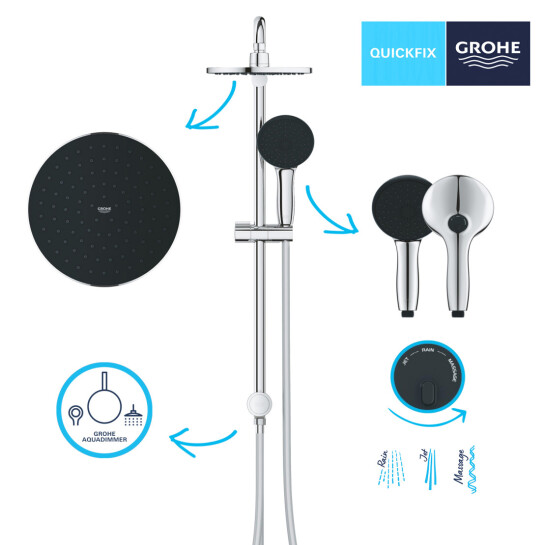 Додаткове фото - Змішувач термостатичний для душу Grohe QuickFix Precision Flow UA202908TR 