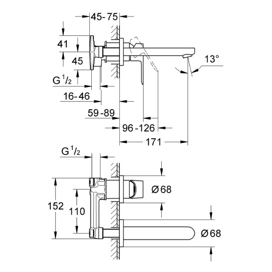 Додаткове фото - Змішувач для раковини Grohe BauLoop 20289000
