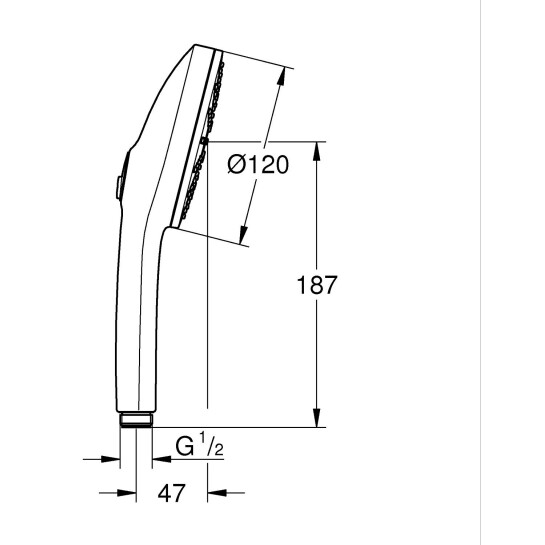 Додаткове фото - Лійка для ручного душу Grohe QuickFix Vitalio Joy+ 120, 3 режима струи 1348630000