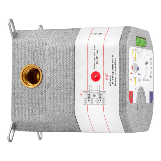 Додаткове фото - Душова система прихованого монтажу термостатична Kroner Element Thermo 211461-0101