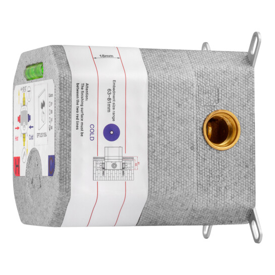 Додаткове фото - Душова система прихованого монтажу термостатична Kroner Element Thermo 211461-0101