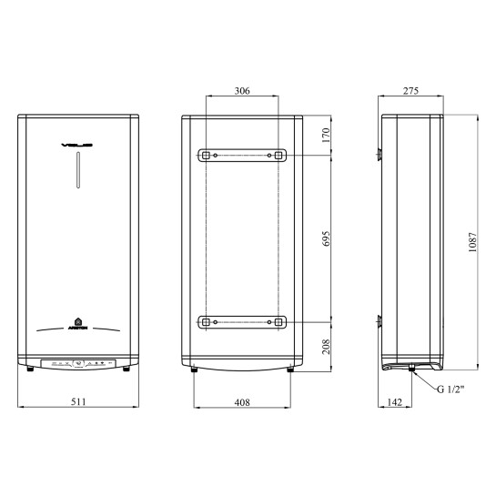 Додаткове фото - Водонагрівач Ariston VELIS PRO DRY WIFI 80 EU з сухим ТЕНом 3100909
