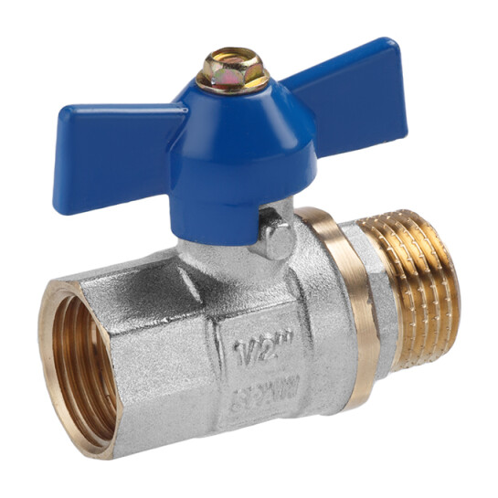 Додаткове фото - Кран кульовий Valves 1/2" ВЗ PN30 синій метелик