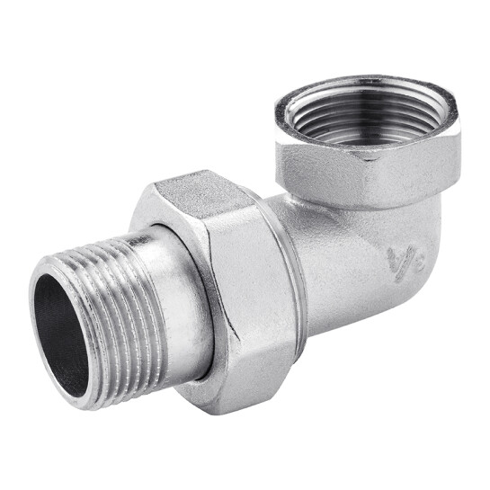 Головне фото - Згін-американка кутова Karro 3/4" ВЗ нікельована KR-3103