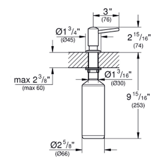 Додаткове фото - Дозатор для миючого засобу Grohe Contemporary 40536000