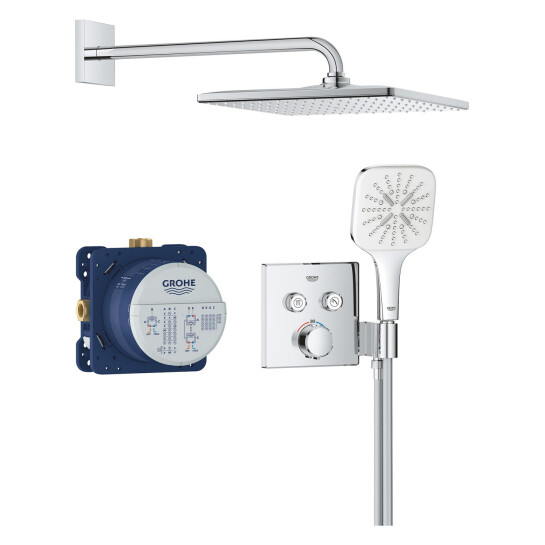 Головне фото - Душова система прихованого монтажу термостатична Grohe QuickFix Precision SmartControl Cube 34876000 