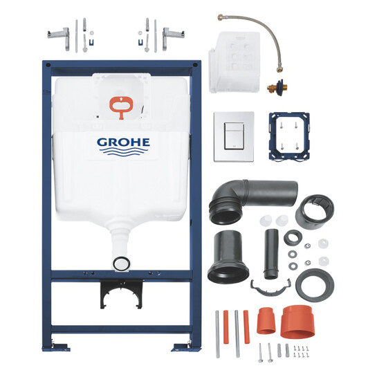Додаткове фото - Комплект 4 в 1: Інсталяція Grohe Rapid SL 3 в 1 38772001 + Унітаз безободковий Kroner Harz WHI493736 RIMLESS з сидінням Slim Duroplast / Soft-close / Quick relase KH493736WHIR (38772001KH493736)