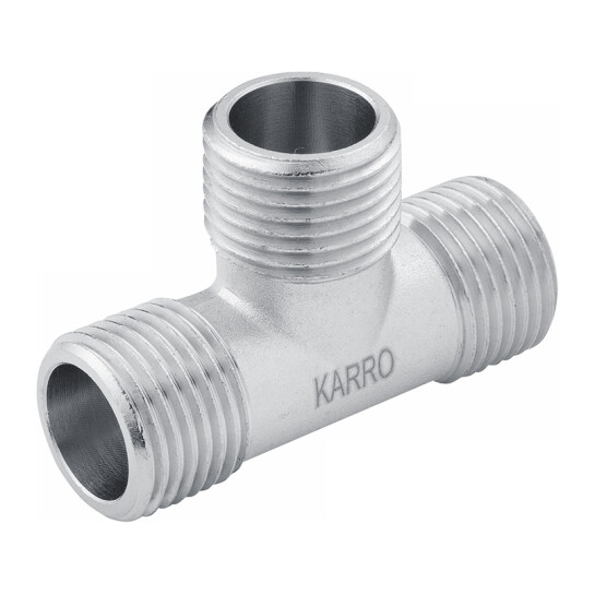 Головне фото - Трійник Karro 1/2" ЗЗЗ нікельований KR-3213