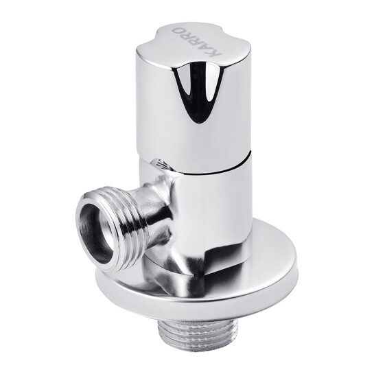 Головне фото - Кран приладовий для підключення Karro 1/2"х1/2" ЗЗ хромований KR-03112А