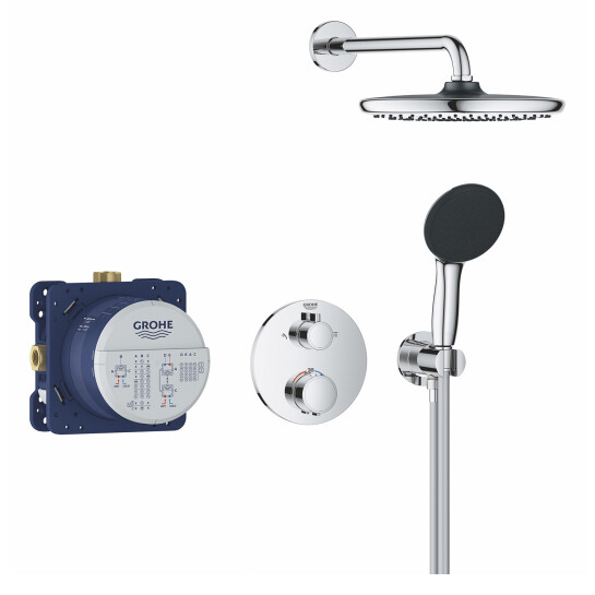 Додаткове фото - Душова система прихованого монтажу термостатична Grohe QuickFix Precision Grohtherm 34883000 