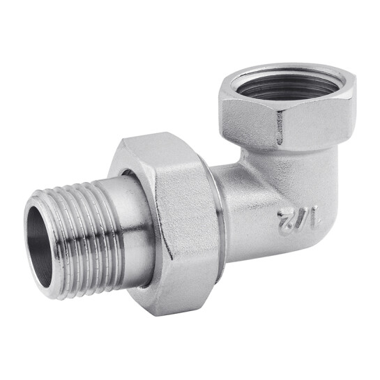 Головне фото - Згін-американка кутова Karro 1/2" ВЗ нікельована KR-3103