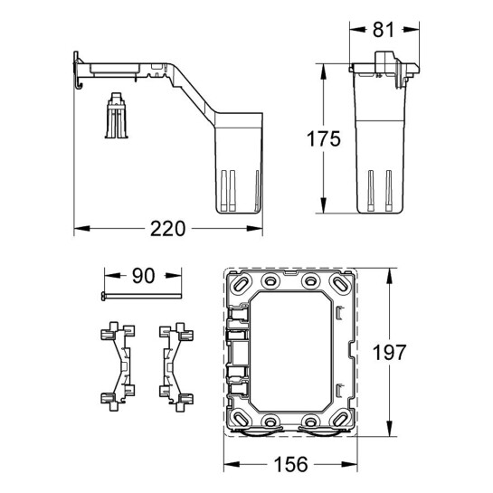 Додаткове фото - Комплект для переоснащення інсталяцій Grohe Rapid SL Fresh 38967000